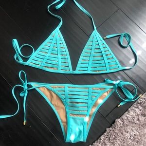 Teal/Minty Green Hard Summer Beach Bunny Bikini